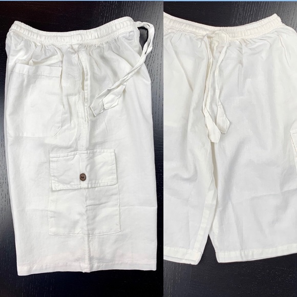 Men’s Cotton Shorts- White - Picture 1 of 7